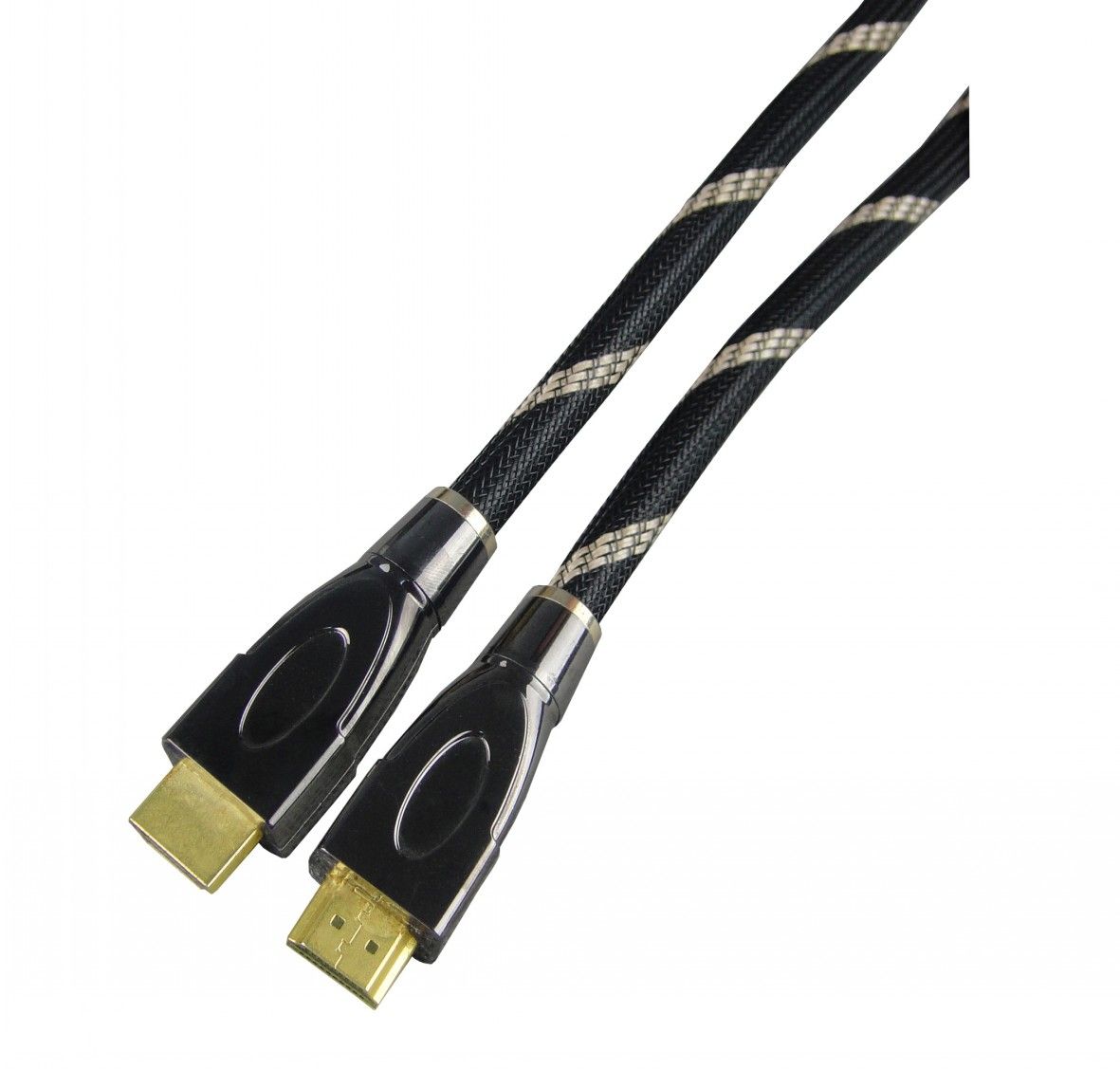 High Speed HDMI Cable, Full Metal Plug, with Black Nylon Braid