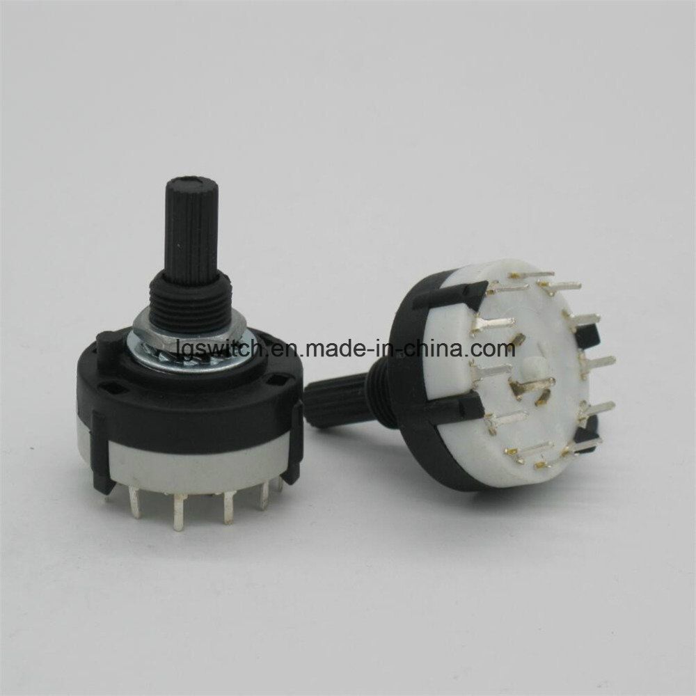 Lgswitch 2 Pole 3 Position 6mm Shaft Band Channel Rotary Switch