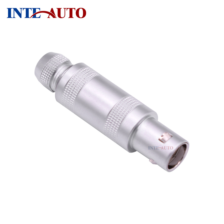 6 Pins Metal Push Pull Quick Self-Locking Male Connector with FFA Stepped Insert Half Moon Insulator