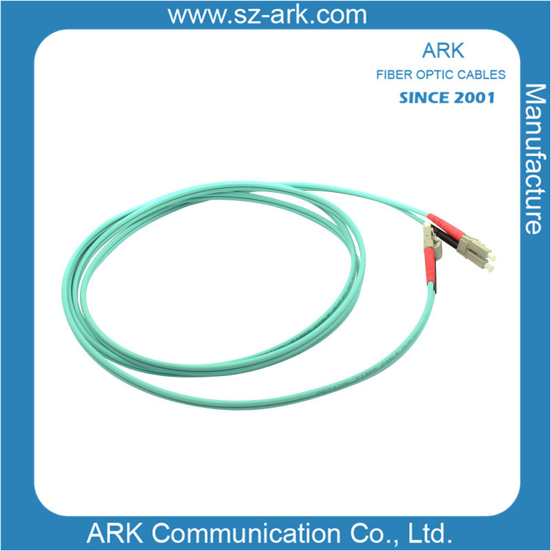 LC-LC Multimode 50/125 Om3 Aqua Duplex Fiber Optic Cable/Patchcord