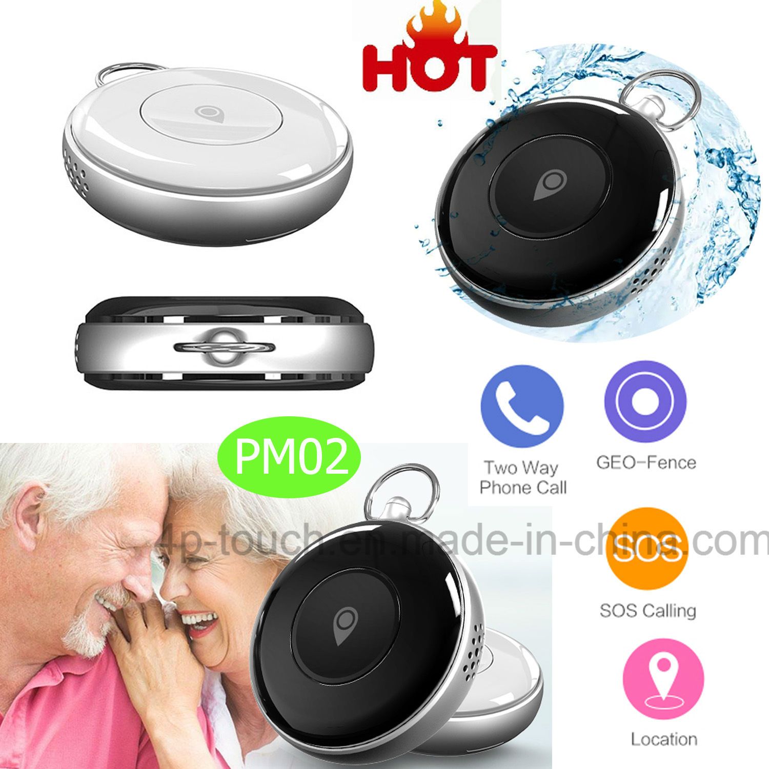 Nano SIM Card GPS Tracker with Geo-Fence and Sos Pm02