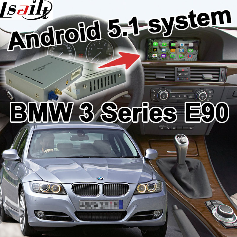 Android HD GPS Navigation Box Video Interface for BMW E90 3 Series Cic System Cast Screen Youtube Waze