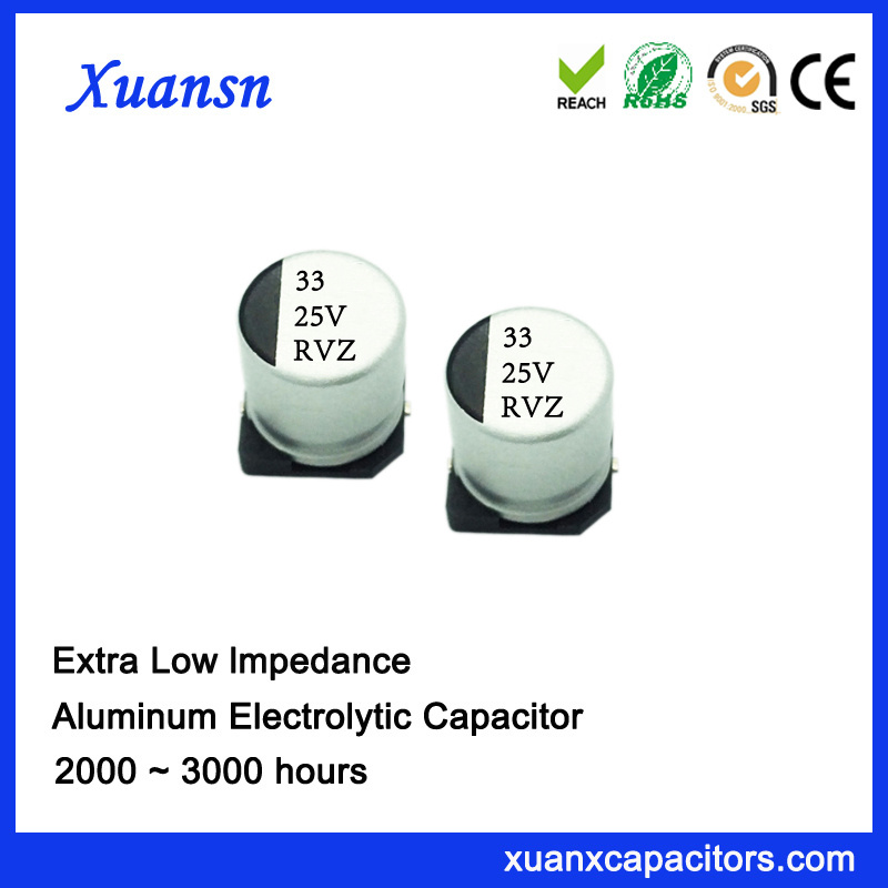 High Stability 33UF 25V Chip Aluminum Electrolytic Capacitor