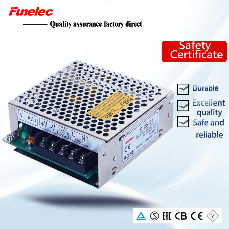 S-25-24 Single Output Type 25W 24V Power Supply Unit 1A