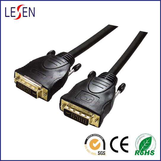DVI Cable, DVI Plug to DVI Plug, High Quality