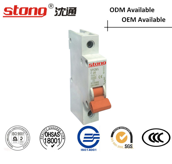 Stcb-1 New Product Vacuum Mini Circuit Breaker MCB 1p