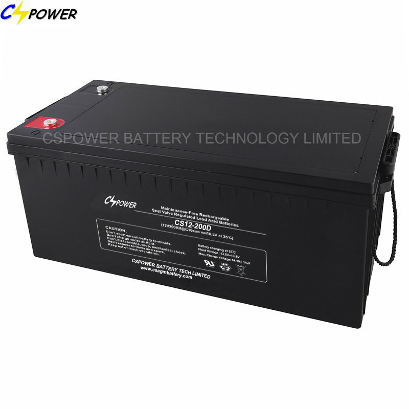 High Quality Solar Deep Cycle AGM Battery 12V200ah