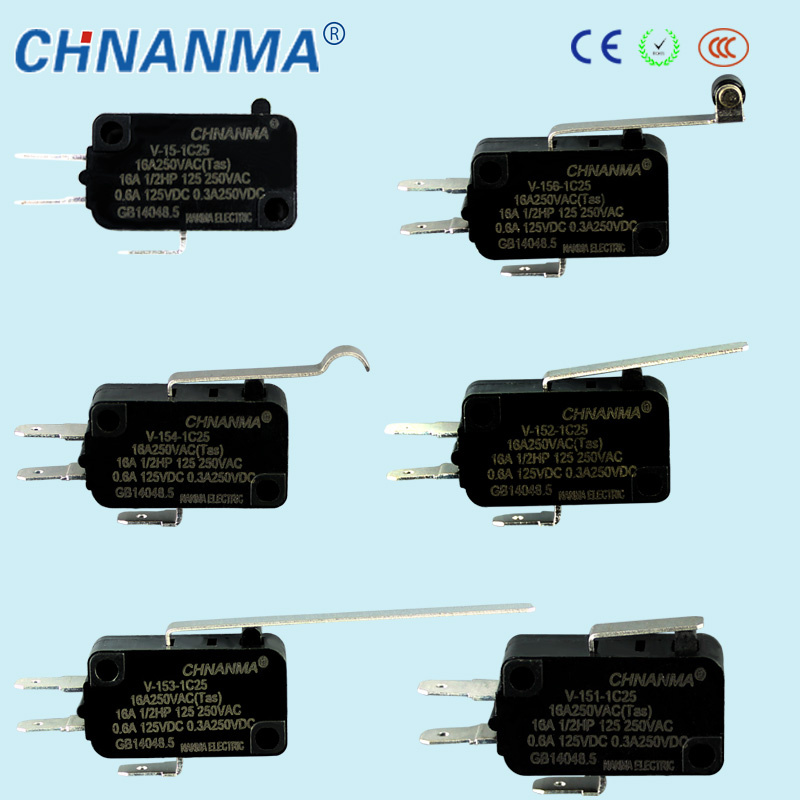 AC250V Long Lever Microswitches Micro Switches