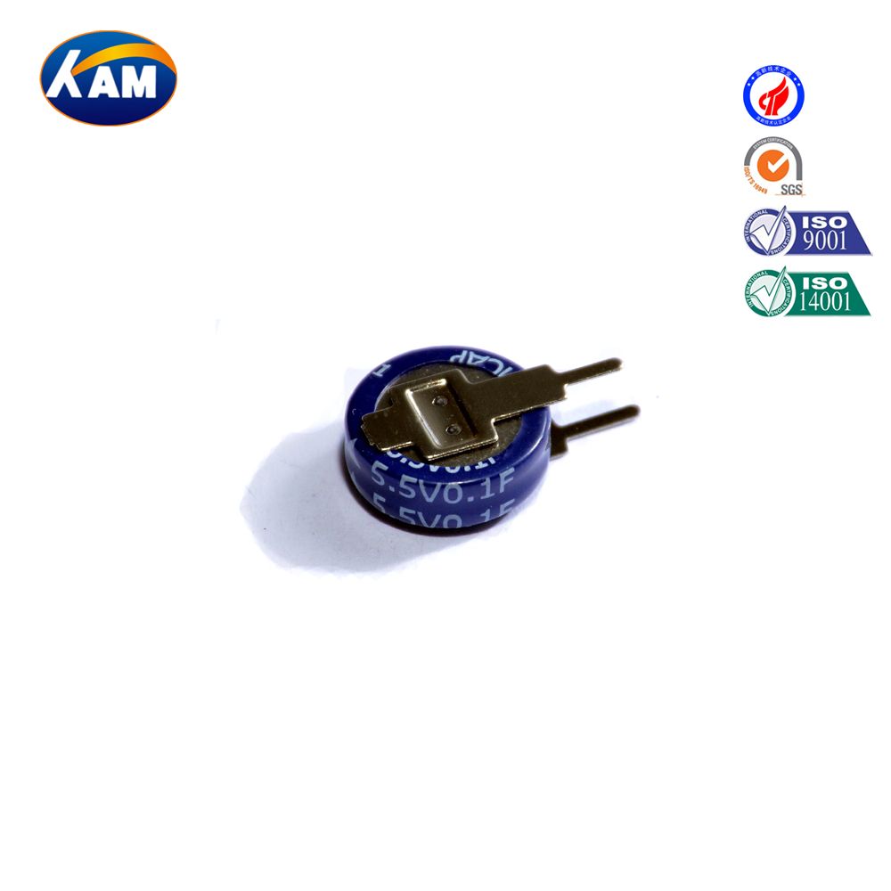 Coin Type 5.5V 0.1f Supercapacitor with Kamcap Brand