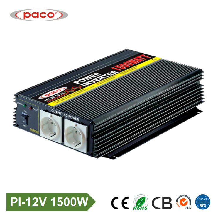 Paco off Grid 12V 1500W DC AC Car Power Inverter