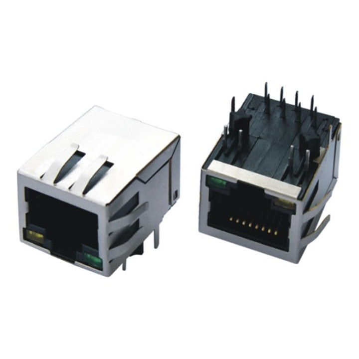 RJ45 SMT Type with Solder Pad Single Level PCB Jack