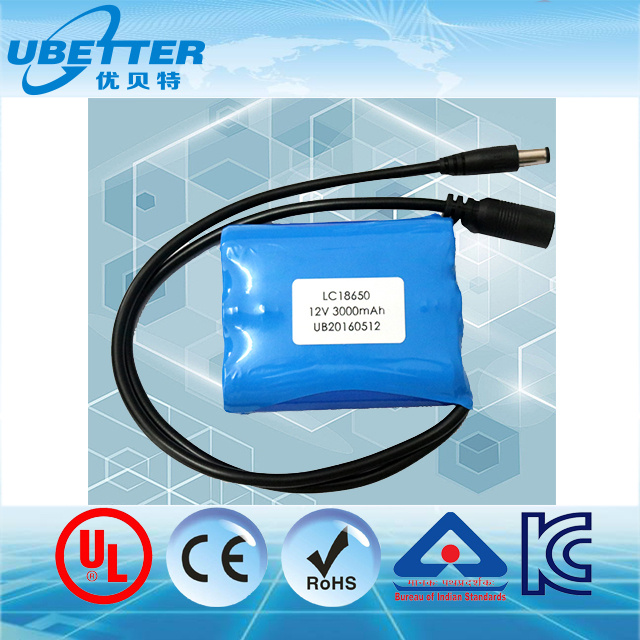 11.1V 18650 Lithium Ion Battery 12V