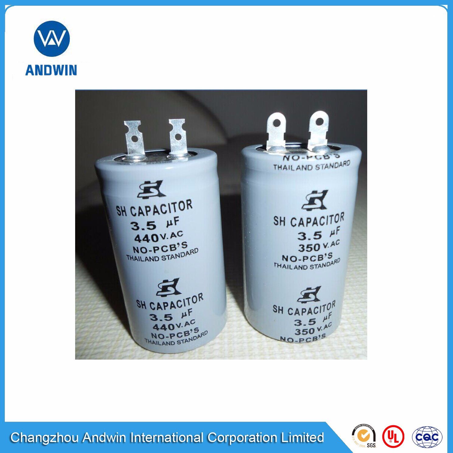 Sk Ceiling Fan Capacitor, 2.5&3.5UF/350VAC