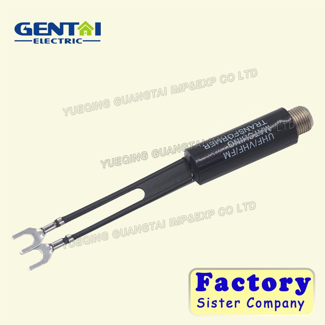 TV Connector UHF/VHF/FM Matching Transformer Input 75 Ohm Output 300 Ohm