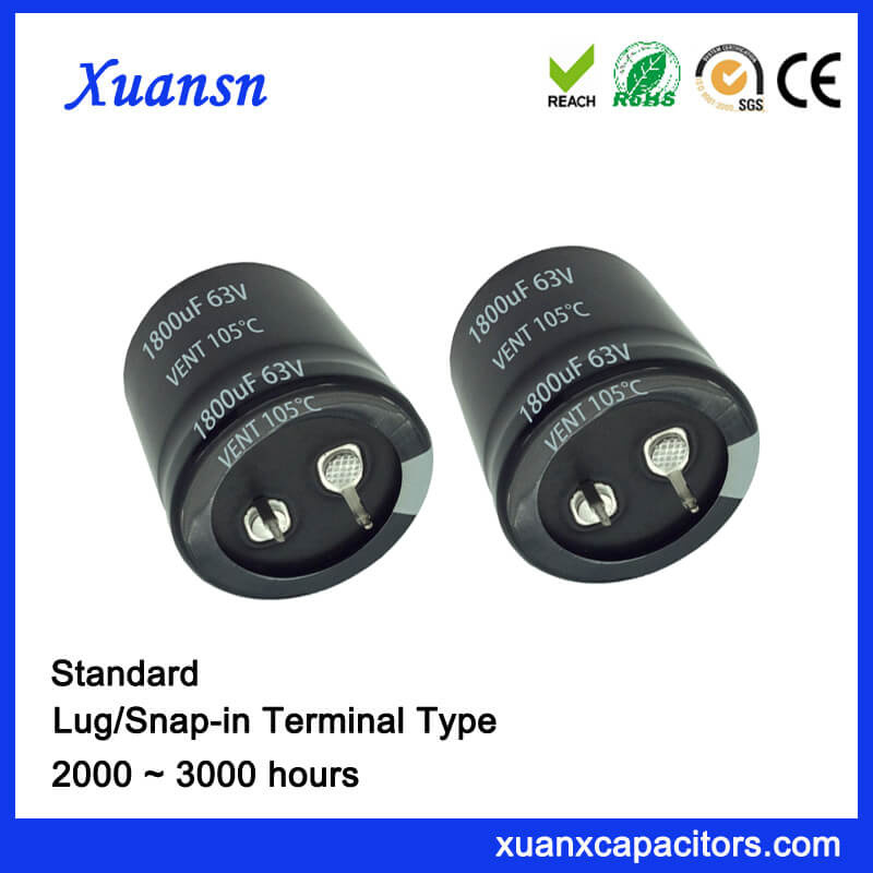 1800UF 63V Capacitor Electrolytic Snap in