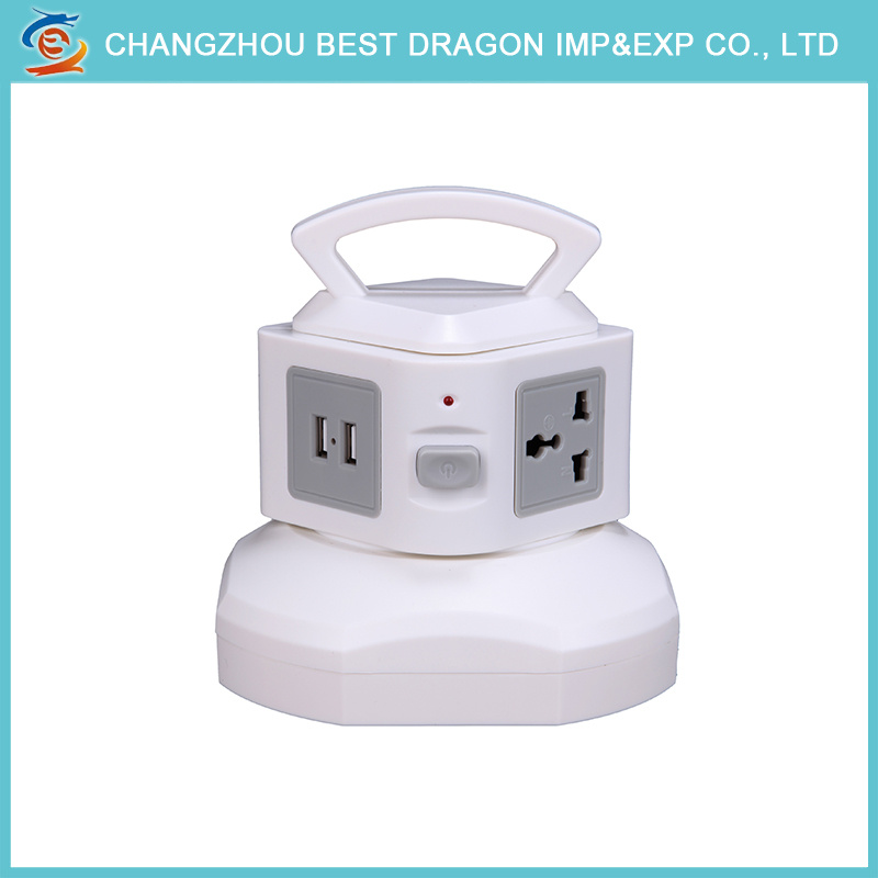 One-Layer Vertical with Take-up Spool Multiple Switch Power Socket
