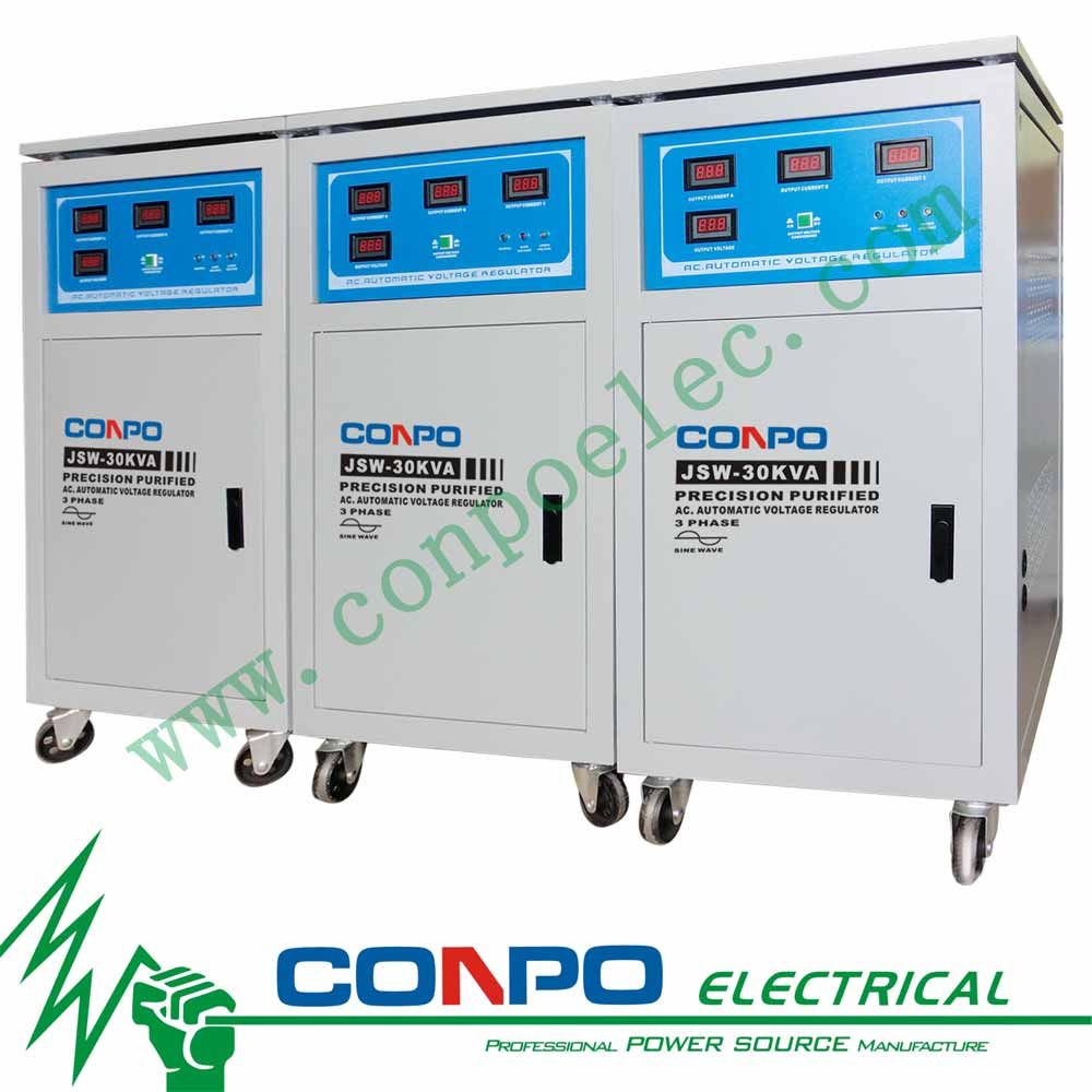 Jsw-30kVA 3phase Ferro-Resonant/Precision Purified/Contactless Voltage Stabilizer/Regulator