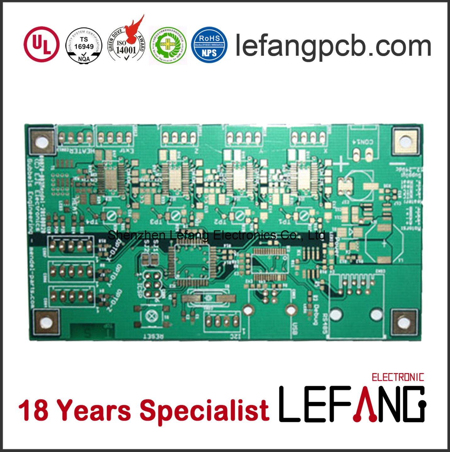 Double Sided PCB Prototype for Automotive Electronics with UL Approval
