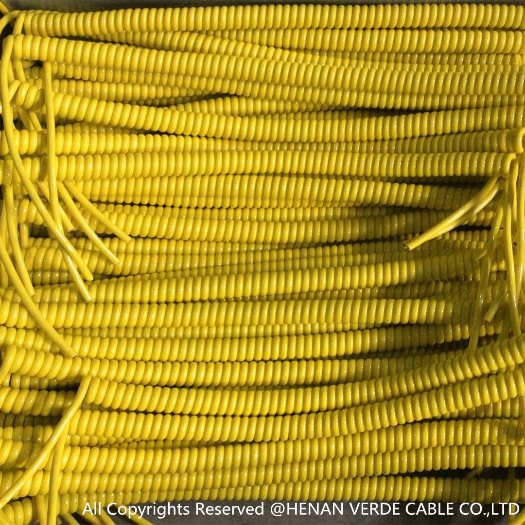 3core 5 Core 0.75mm2 Pur Coiled Spiral Cable