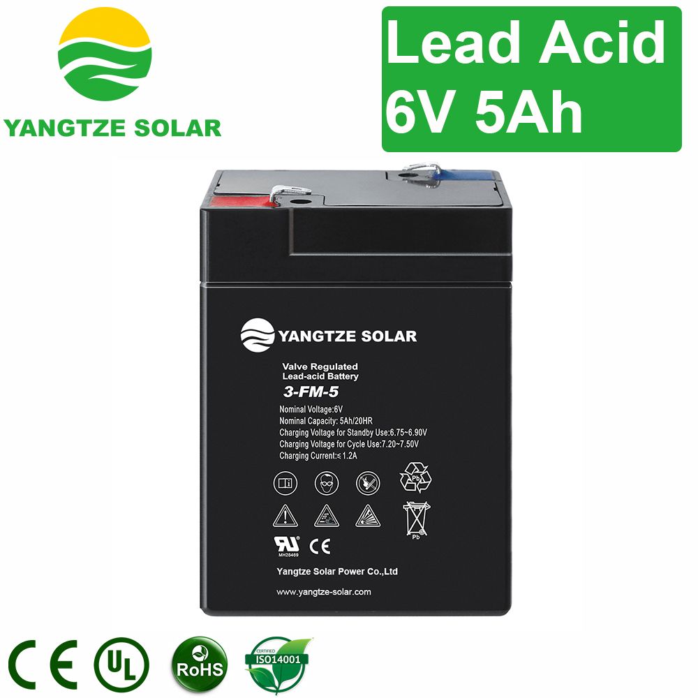 Free Shipping Sealed Rechargeable Battery 6V 5ah