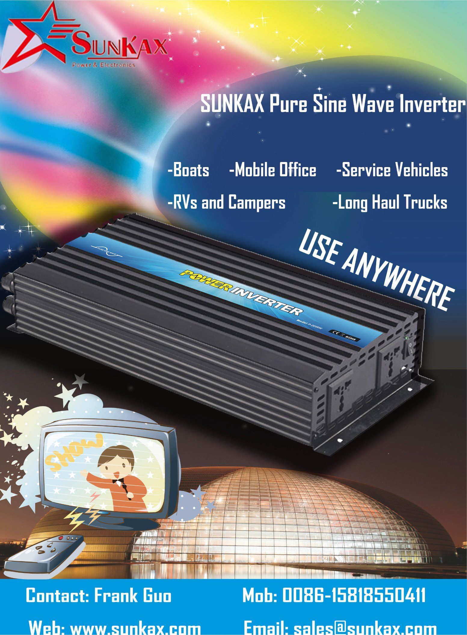 Hor Sell Pure Sine Wave DC-AC Power Inverter & Converter