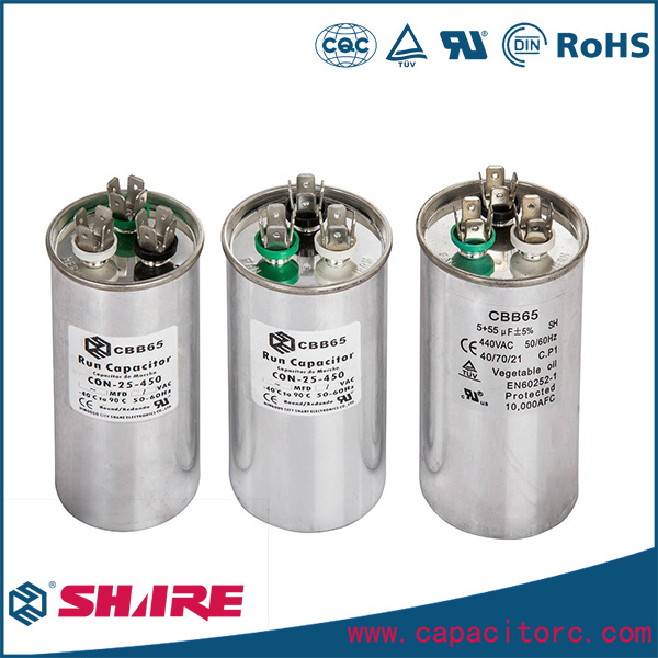 AC Motor Run Air Conditioner Cbb65 Capacitor Dual Capacitor