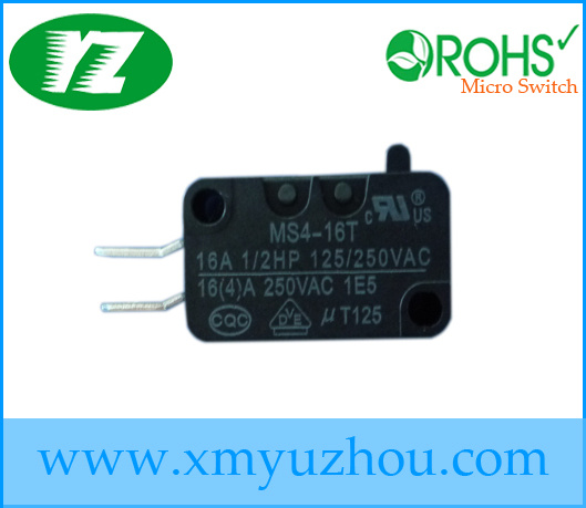 187 Quick-Connect Terminal (thick 0.8mm) Micro Switch (MS4-16T0-B)