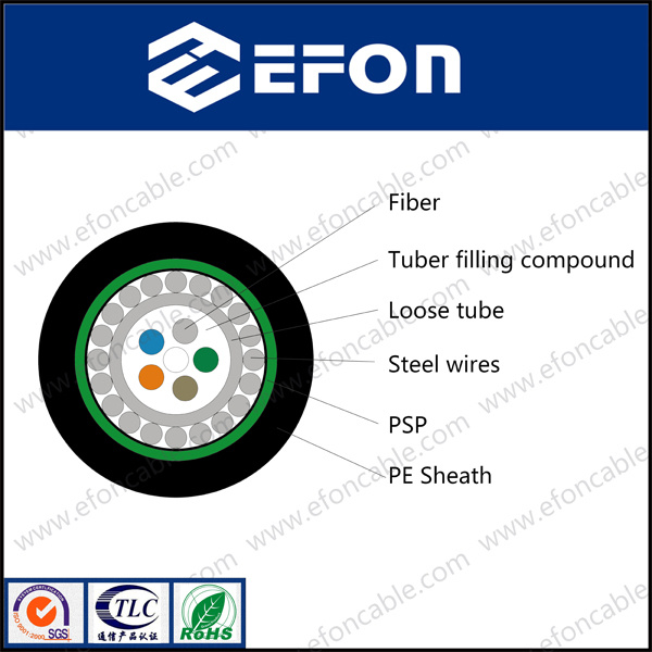 Aerial Duct Cable G652D 6 Core Single Mode Communication Cable