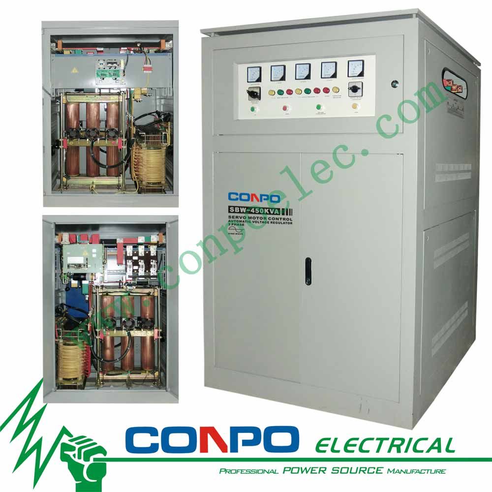SBW-450kVA Full-Auotmatic Compensated Voltage Stabilizer/Regulator