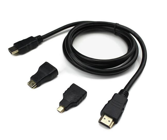 HDMI to HDMI/Mini HDMI/Micro HDMI Cable 3 in 1 Kit Cable