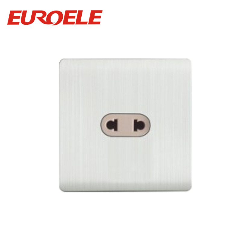 Smart White Color Aluminum Plate 2 Pin Socket