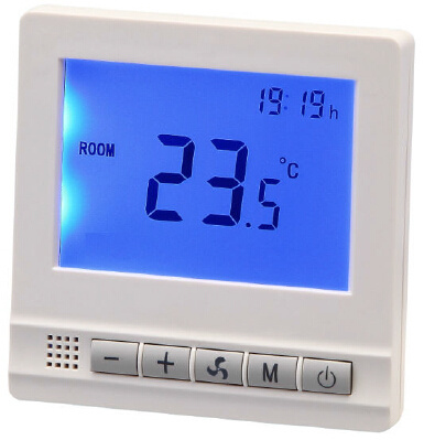 Four Stage 4 Pipe Programmable Underfloor Radiating Condensation Ceiling Fan Thermostat (HTW-31-H17)