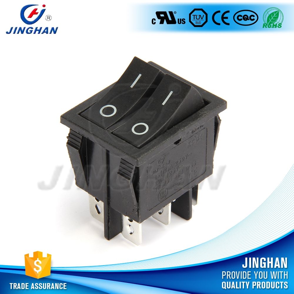 Double Key Rocker Switch 6A 250VAC Dpdt Rocker Switches