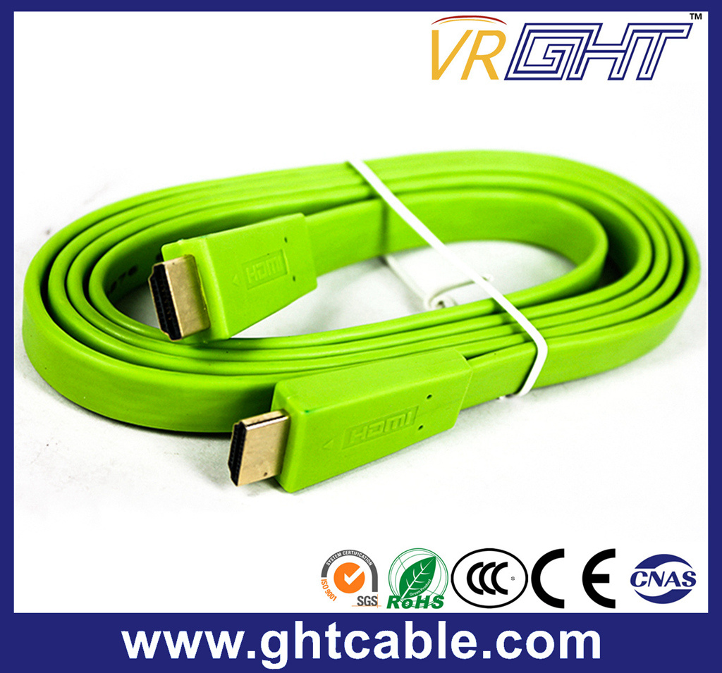 Green High Quality Flat HDMI Cable (F016)