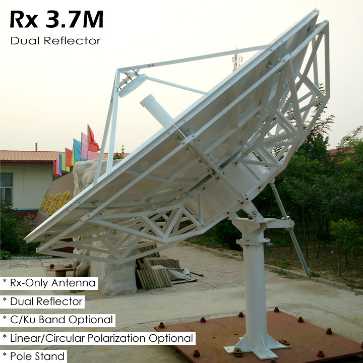 3.7m Rx Only Satellite Antenna (Dual Reflector)