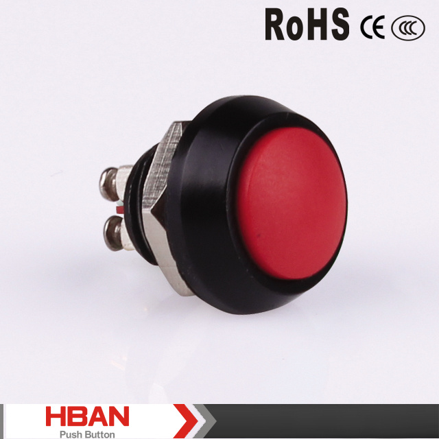 12mm Domed Red Head Screw Terminal Type Push Button Switch