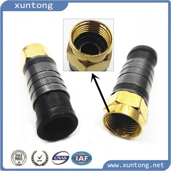 F Male Straight RG6 Compression Connector