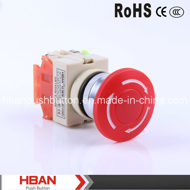CE RoHS 22mm Emergency Push Button Switch