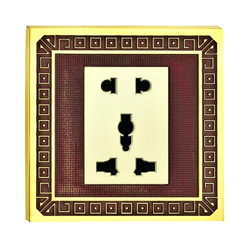 British Standard BS Power Outlet with Forged Brass Cover