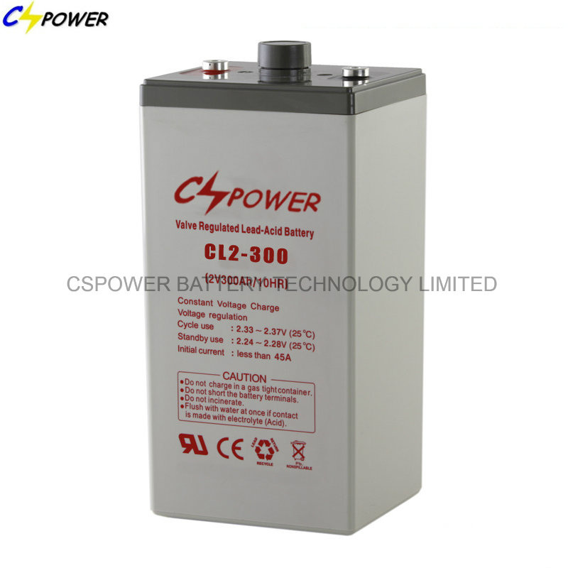 Cspower Deep Cycle AGM Battery 2V 300ah for UPS/Solar System