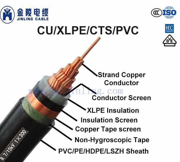 18/30kv Mv Power Cables Three Cores Cables to IEC 60502