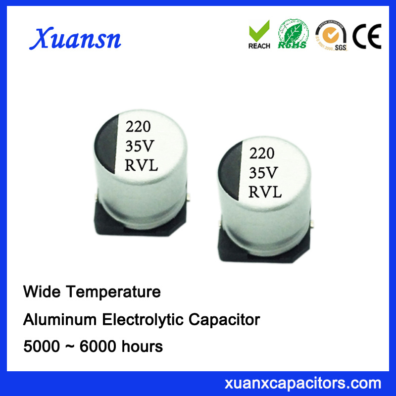 220UF 35V 5000hours Long Life SMD Electrolytic Capacitor