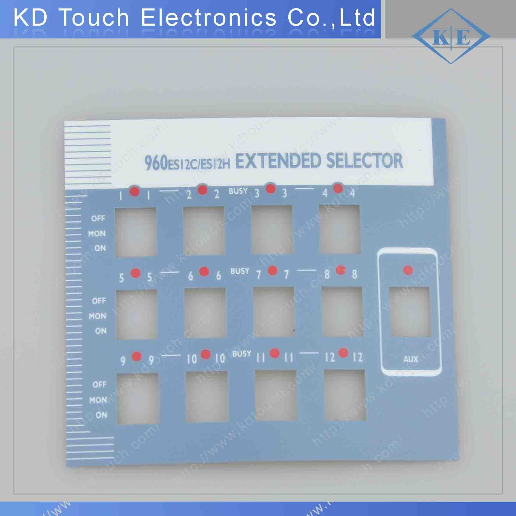 Textured Control Graphic Panel Label for Industrial