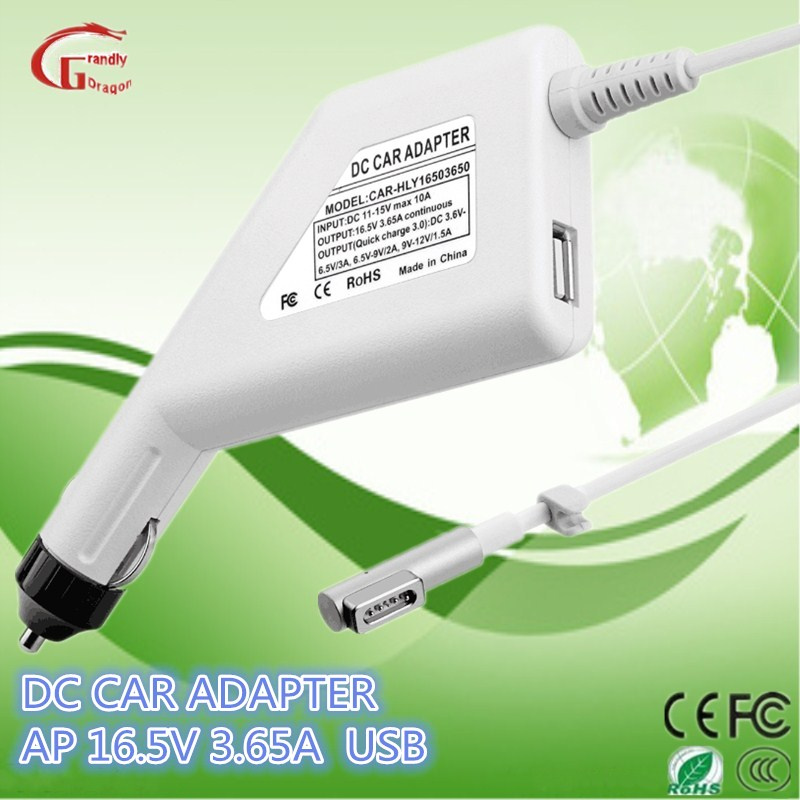 Car Adapter for Apple MacBook 60W with Magsafe L Head