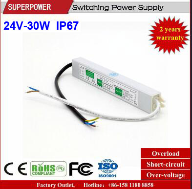 LED Driver Constant Voltage 24V 30W LED Waterproof Switching Power Supply IP67