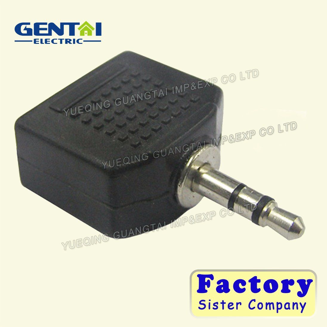 3.5mm Mono Plug to 2X3.5mm Stereo Jack