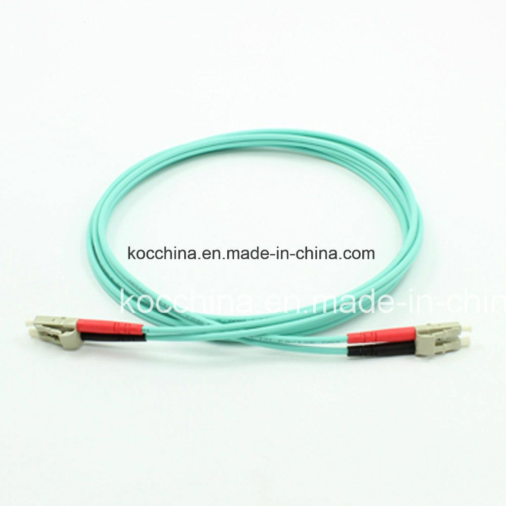 LC Duplex Om3 Aqua Fiber Optic Patch Cord Cable