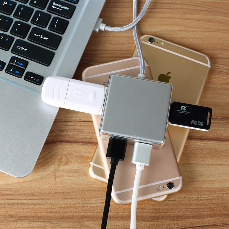 Multi-Functional Hub Multi Port USB 4 Port Splitter Charger