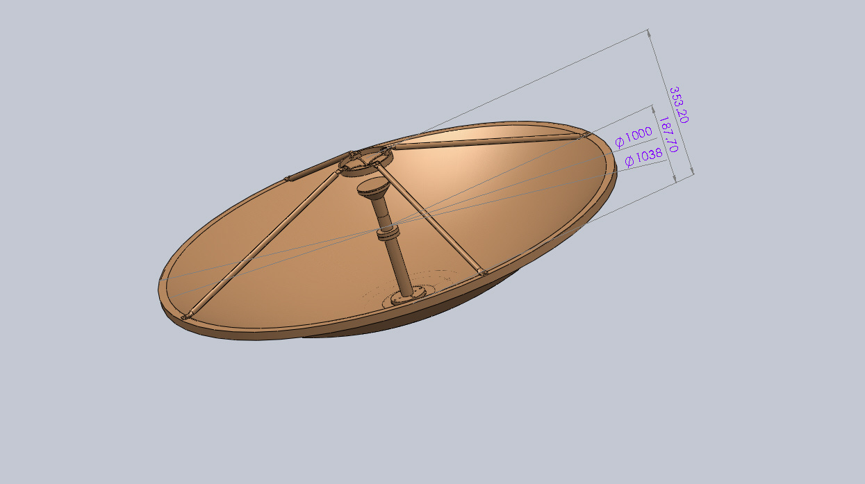 1.0m Satellite Vsat Antenna Reflector