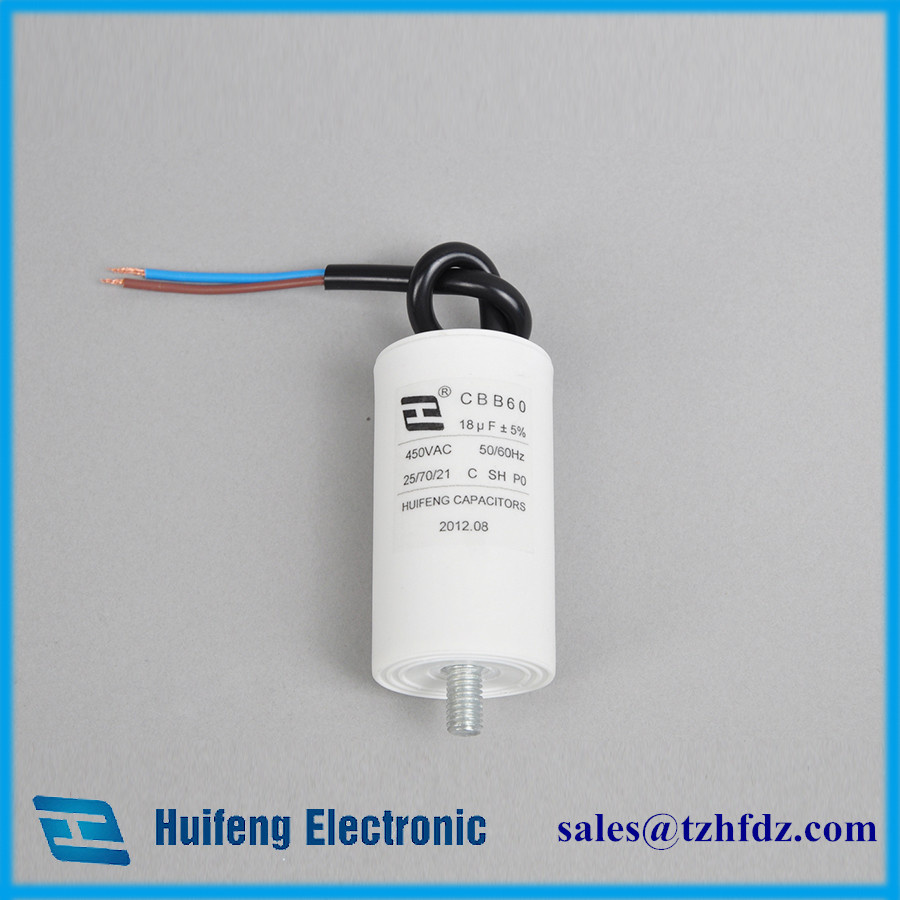 Cbb60 Motor Run Capacitor with Cable